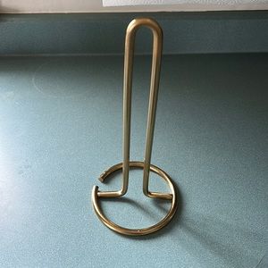 Gold paper towel holder
